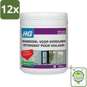 HG Wasmiddel Voor Gordijnen 500 gr - Voordeelverpakking - 12 stuks - Wasmiddel vitrage - Vitrage schoonmaken