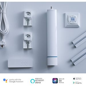 FLEXXII® Elektrische Gordijnrails | Draadloos Zigbee versie | Lengte t/m 820 cm | Incl. Afstandsbediening, App en Voice Control | Slimme Gordijnen Smart Gordijn Curtain Met Wifi | t/m 520cm