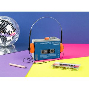 Cassettespeler REWIND+ - Blauw - Bluetooth - Auto Reverse