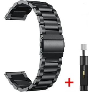 DrPhone ELITE - 22MM Metalen RVS Horlogeband - Perfecte Pasvorm - Inclusief aanpaskit - Universeel