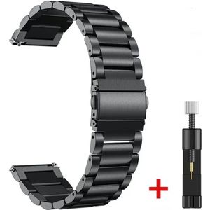 DrPhone ELITE - 22MM Metalen RVS Horlogeband - Perfecte Pasvorm - Inclusief aanpaskit - Universeel