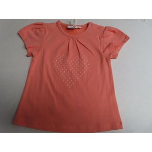 Noukie's - T shirt korte mouw - Meisje - Oranje - 12 maand 80