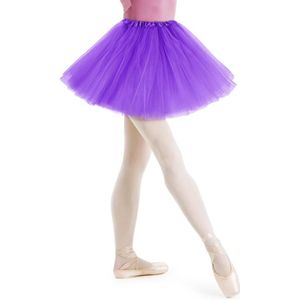 Dames Tutu Rok, Elastische 3-Laags Tule Rok, Ballet Rok voor Feestjes en Kostuums