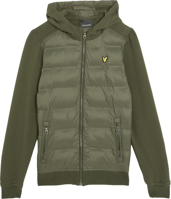 Lyle & Scott - Hybride Hoodie - Groen - Jongens