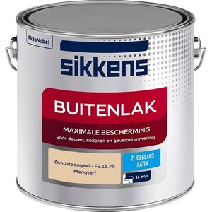 Sikkens - Buitenlak - Verf - Zijdeglans - Mengkleur - Zandsteengeel - F2.15.75 - 2,5 liter