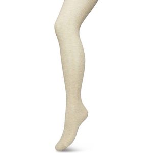 Bonnie Doon Bio Kabel Maillot Dames Zand maat S/M - Ingebreid Kabel patroon - Biologisch Katoen - Uitstekend draagcomfort - Classic Cable Tights - OEKO-TEX - Gladde Naden - Klassiek - Crème - Sand Melee - BP211903.343