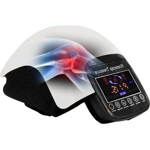 Vibratie kniemassageapparaat met warmte accu - infrarood diepe warmte voor kniegewrichten - led-touchscreen - mannen en vrouwen Knie massage apparaat