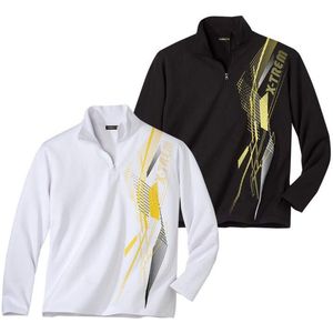 ATLAS FOR MEN - Set van 2 Cold Winter dunne sweaters - Heren - Verkrijgbaar in grote maten - 4XL