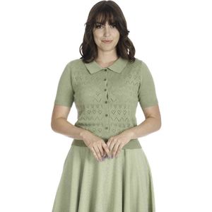 Banned - Heart Waves Cardigan - S - Groen