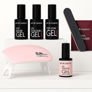 Art de Lautrec® - Gellak - No10 - Starter set - UV lamp - Starters Pakket - Gellac - Top Coat - Base Coat