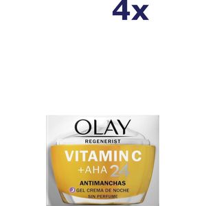 4x Olay Regenerist - Nachtcrème AHA 24 + Vitamine C 50 ml