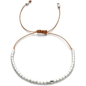 Sorprese armband - Tibetiaans - armband heren - verstelbaar - zilver - Boeddhisme - 17-23 cm - cadeau - Model K