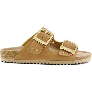 Two Buckle Sandal - Nubuck - Strass