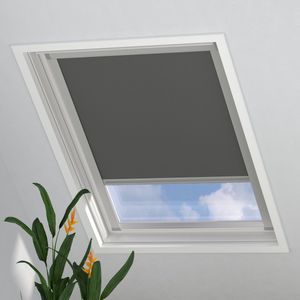 Radeco® Dakraam Rolgordijn Verduisterend - Trend - Donker Grijs - voor VELUX: C04 / 6