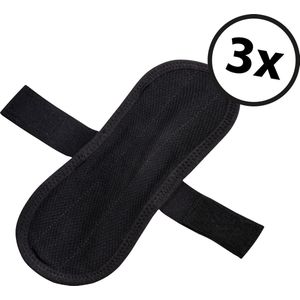 Selenacare Black Washable Liners - 3 Pack - Reusable Liner - Eco-Friendly Hygiene - Menstrual Product - Black Inlay