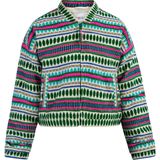 IZIA - Tussenjas - Turquoise - Bomberjack - Gevoerde Zoom/Rand - Aztec Print