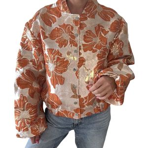 Bomberjasje, oranje, goud, maat M/L