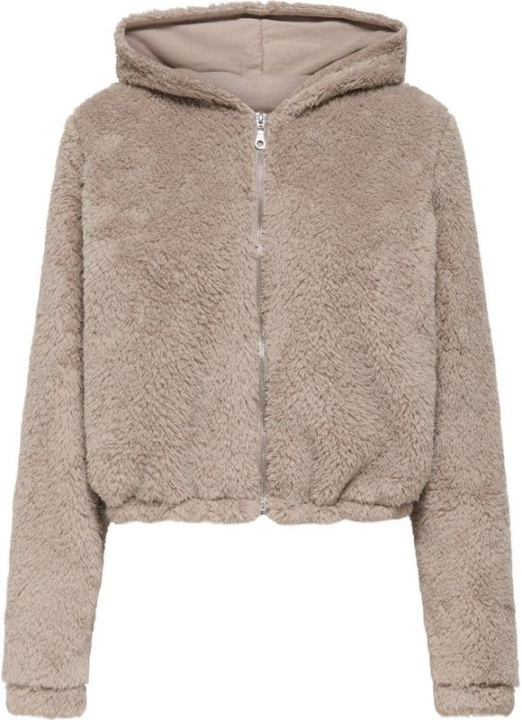 ONLY PLAY ONPCAS-FLUF HOOD FZ LS SWT Dames Trui - Maat XS