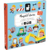 Janod - Magneti Stories De Bouwplaats - Magneetboek - Inclusief 30 Magneten - Geschikt vanaf 3 Jaar