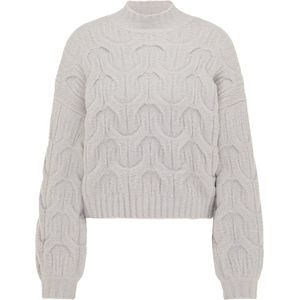 myMo - Gebreide Trui - Zacht - Licht Verkort Model - Kabelpatroon