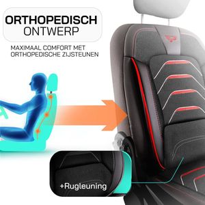 AUTOSTOELHOES-BEDRIJFSWAGEN-FORD TRANSIT-BODRUM-ZWART/ROOD