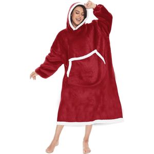 Oversized Draagbare Hoodie-Deken - Superzachte en Warme Knuffeldeken voor Thuis en Buiten