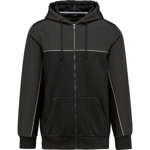 Sweatshirt Unisex XL WK. Designed To Work Black / Dark Grey 40% Polyester, 60% Katoen