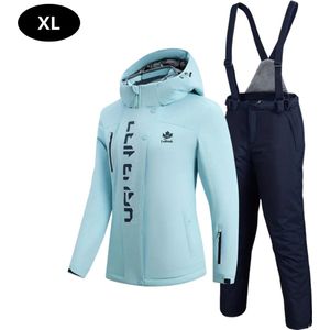Bovista Ski Suit - Skipak - SkiBroek - Wintersport - Skijas - Dames - 2-Delig - Lichtblauw - Maat XL