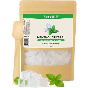 PureOil - Menthol Kristallen - 80g - 100% Puur Kristallen - Sauna - Verkoudheid - DIY - Incl. Ebook - Sinterklaas Cadeautjes - Black Friday Deals 2025