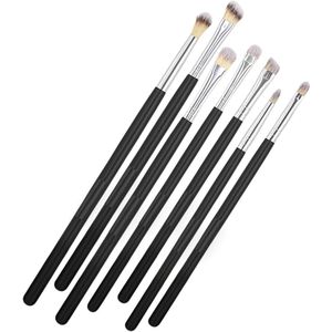 Allecto Plus - 7-delige set make-up kwasten voor professionele oogmake-up - Wenkbrauwborstel en draagbaar - Cosmetische tools voor vrouwen en meisjes.