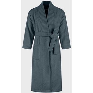 Yumeko - Velours Badjas - Pebble - 100% Biologisch Katoen - GOTS-gecertificeerd