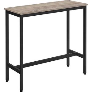 Segenn's Oldmonk Bartafel -  keukentafel - Hoge tafel -  Tafel -  Industrieel -  greige zwart 100 x 40 x 90 cm
