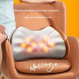 Lumbale Massager met Warmte - Nek- en Schoudermassage Kussen voor Auto | Ontspanningsgift bij Rugpijn en Stress