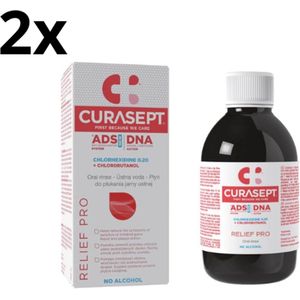 Curasept ADS DNA Relief Pro Mondspoelmiddel 0,20% CHX - 2 x 200 ml - Voordeelverpakking