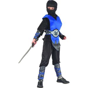 Blauw ninja pak voor jongens - Verkleedkleding - 134/146