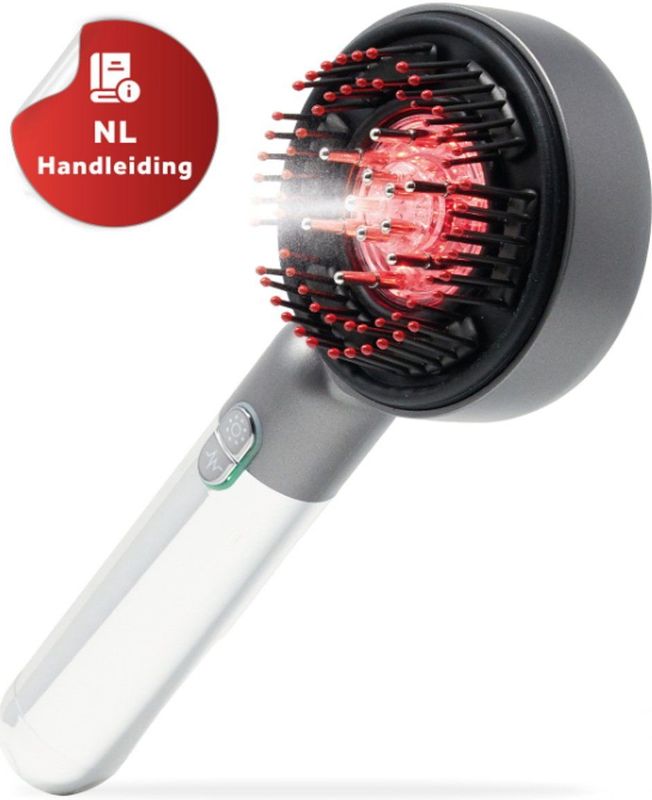 JHust - Scalp Massager - Rood - Roodlichttherapie - Natuurlijke Rozemarijn Olie