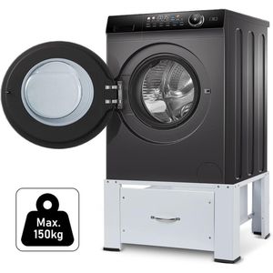 Lexium Wasmachine verhoger met lade - Wasmachine verhoger - Wasmachine sokkel - Wasmachine verhoger met lade - Wasmachine opbouwmeubel