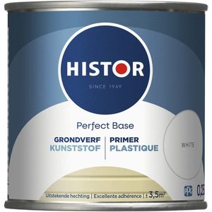 Histor Perfect Base Kunststof Grondverf - Verf voor Binnen - Primer Verf op Waterbasis - Geschikt voor Kunststof Deuren en Kozijnen - Uitstekende Hechting en Extra Dekking - Wit - 0.25 L