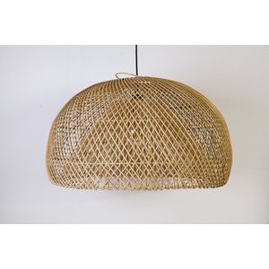 Handgemaakt rotan lamp Design hanglamp Woonkamer Slaapkamer Dubbele Bol  Rotan naturel  60 cm