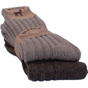 Alpaka warme sokken winter - prijs per twee paar - 40% alpaka