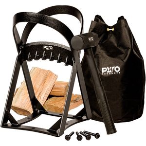 PyroProducts® Houtklover Gietijzer - Houtkliever incl. hamer - Houtsplitter - Openhaard Gereedschap - Kloofmachine - Kliever