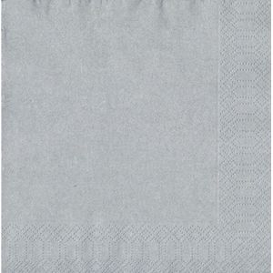 Duni servetten Silver 33x33cm