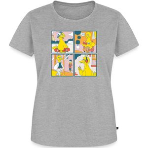 Sesamstraat Bibo Striptegels Premium T Shirt Dames