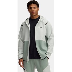 Under Armour - Unstoppable Fleece Vest - Grijs Mintgroen Zwart - Dubbellaagse Stof