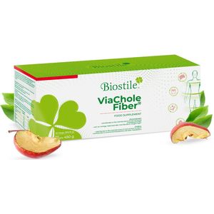 Biostile – ViaChole Fiber – Vezelmix met Glucomannaan - Choline - Inositol – Ondersteunt Cholesterolgehalte - Gewichtsbeheersing – 450 g – 30 Zakjes