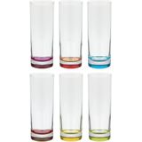 Set van 6x stuks longdrink glazen Colori 310 ml van glas - Drinkglazen - Waterglazen