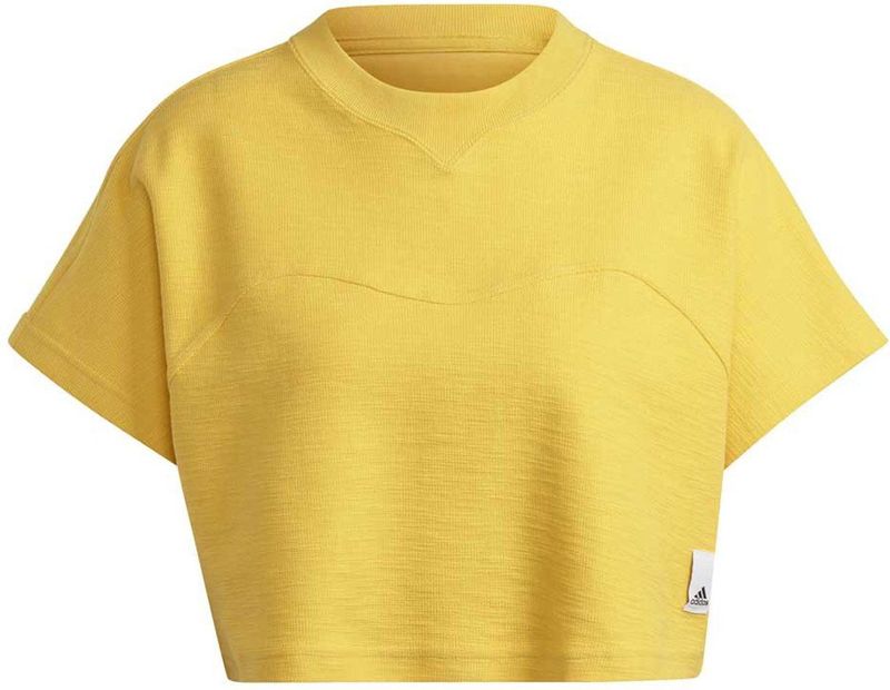 adidas - Lng Lft T-shirt - Geel - Korte Mouwen - Vrouw