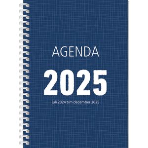 MGPcards - Agenda 2024-2025 - 18 maanden - Spiraal - 15 x 21 cm - A5 - Blauw
