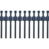 Kortpack - Kabelbinders met Edge-Clip 4.8mm breed x 200mm lang - Zwart - UV-Bestendig - 100 Stuks - Tyraps voor Zonnepanelen en Solar Toepassingen (099.0180)