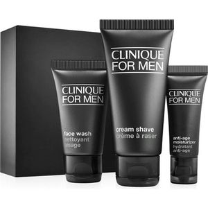 Clinique for Men Set of 3 Travel Size Face Wash + cream Shave + day creme